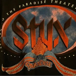 Vintage Styx return to paradise theatre 1996 tour t-shirt XL